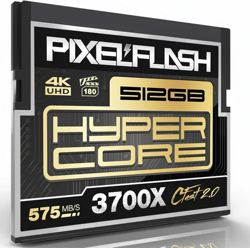 Miniatura 11 de PixelFlash Tarjeta CFast 2.0 de 1 TB 3700X HyperCore 575MB/s SATA3 VPG180, tarjeta CFast para cámaras fotográficas y cámaras DSLR cinematográficas