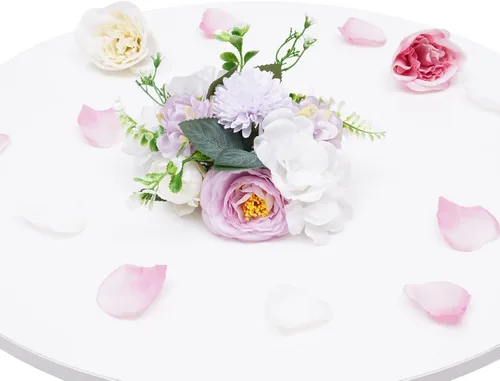 Miniatura 5 de DYRABREST Bolas de flores de boda para centros de mesa, 10 piezas de flores artificiales falsas de plástico para centros de mesa de boda, ramo