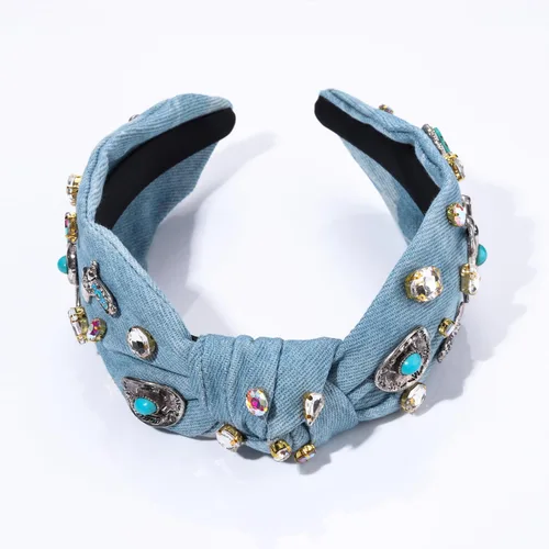 Miniatura 7 de PHALIN Diadema anudada de vaquera occidental para mujer (estilo A)