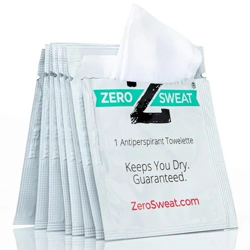 Miniatura 6 de ZeroSweat Desodorante de toallitas antitranspirantes Tratamiento de hiperhidrosis de fuerza clínica - Reduce el sudor de las axilas - 10 toallitas