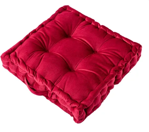 Miniatura 9 de Cojines cuadrados para asiento de suelo, cojín de asiento de silla de tatami de color sólido con asa, cojín de terciopelo portátil grueso para yoga