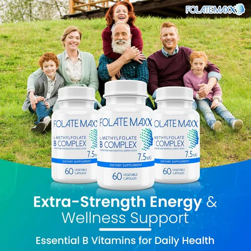 Miniatura 2 de L Metilfolato 7.5 mg con complejo activo de vitamina B – 60 cápsulas – 5-MTHF de alta potencia con mezcla B6 y suplemento de metilo B12 – 3 en 1