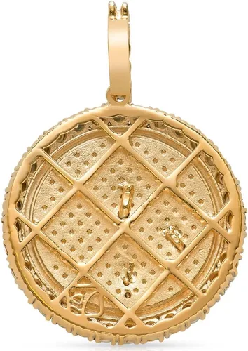 Miniatura 6 de Acuario con diamantes auténticos y auténticos para acuario, signo del zodiaco, astrología, horóscopo, colgante de oro de 10 quilates, acabado de 2