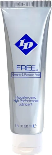 Lubricante personal a base de agua de 1 onza líquida libre de identificación, sin glicerina y sin parabenos, hipoalergénico con sensación natural,