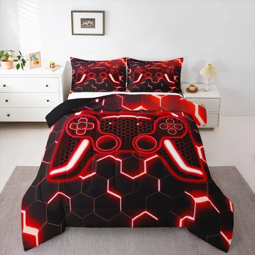 Miniatura 13 de Erosebridal Juego de edredón con estampado de leopardo, tamaño individual para niños, edredón de guepardo occidental, negro y gris, juego de ropa