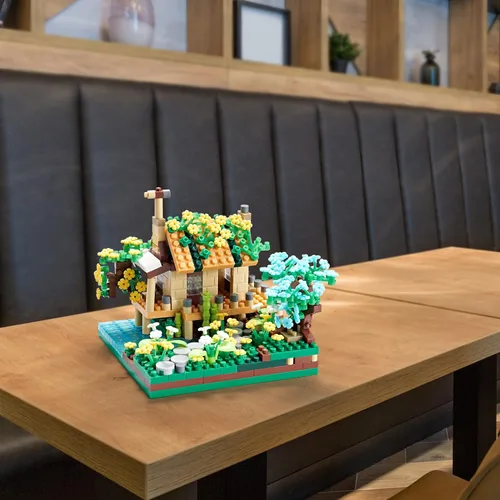 Miniatura 2 de Juego de bloques de construcción para adultos, 600 unidades con 2 figuras de arquitectura, modelo de casa para edades de 14 años en adelante