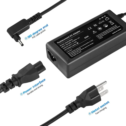 Miniatura 3 de N15Q8 N15Q9 N16P1 N20C5 65W 19V 3.42A Cargador de repuesto para Acer Laptop Adaptador de CA A13-045N2A A11-065N1A Pa-1450-26 Aspire 1 5 R15 Slim