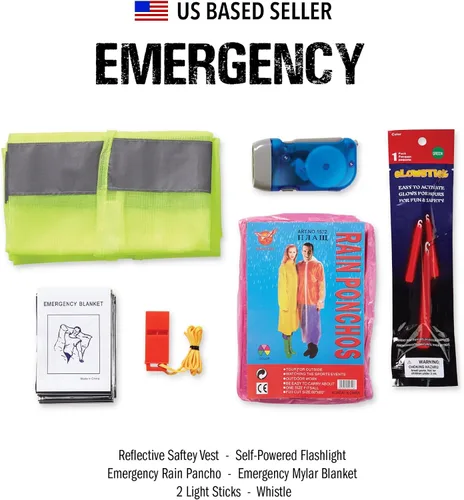 Miniatura 8 de Kit Premium de Emergencia en Carretera de Always Prepared para Auto - Kit de Seguridad para Auto, Herramientas, Primeros Auxilios, Equipo
