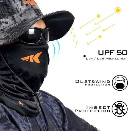 Miniatura 2 de KastKing Sol Armis - Polaina para el cuello, máscara facial UPF 50, máscara de protección solar UV para hombres y mujeres, pesca, senderismo