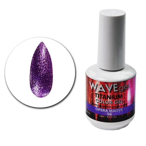 Miniatura 18 de WAVEGEL - Esmalte de uñas en gel con purpurina, colección Titanio, #28 Twinkle Pink I 0.5 onzas