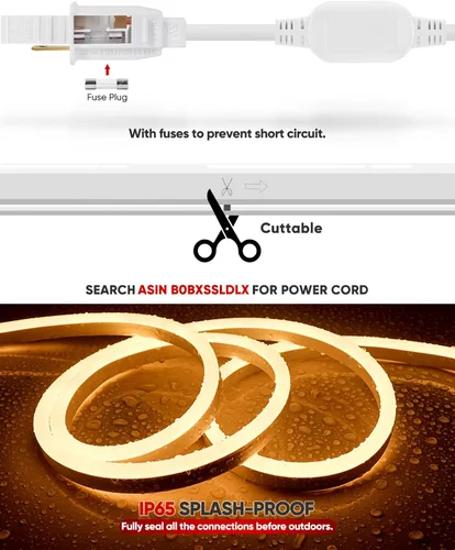 Miniatura 6 de Shine Decor Productos del paquete de la pista del canal de aluminio con el kit caliente de las luces de neón de la cuerda de neón de 2500K de 500K