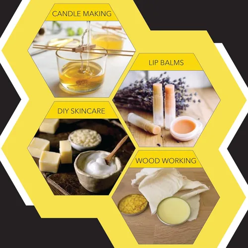 Miniatura 3 de Beesworks- Paquete de 2 - Pellets de cera de abejas amarilla 1LB - (2 LBS Total) - Calidad 100% Pura, Grado-Premium cosmético, para muchos usos