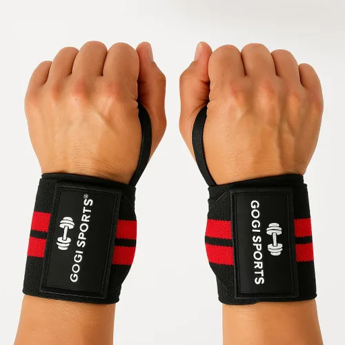 Muñequeras de 18 pulgadas para levantamiento de pesas y levantamiento de potencia, correas de muñeca para gimnasio con lazo para el pulgar,
