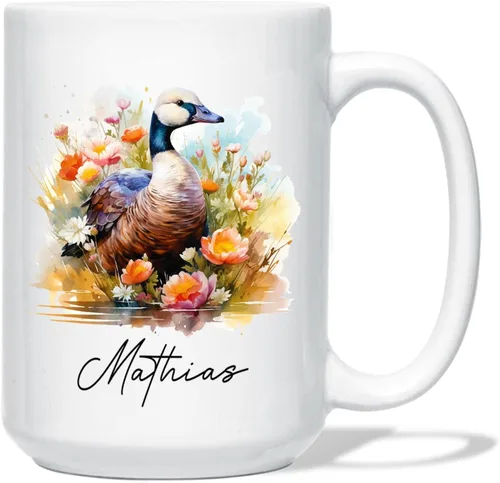 Miniatura 25 de Taza de café de oso – Regalo personalizado para amantes, taza de té de animales salvajes con flores, regalo de cerámica personalizado para amantes