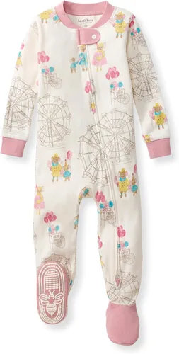Miniatura 15 de Burt's Bees Baby Pijama para bebé niña, 100% algodón orgánico, pijama de una pieza, overol diagonal con cremallera, ajuste cómodo