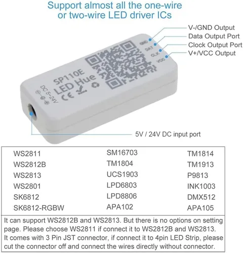 Miniatura 3 de ALITOVE WS2812B WS2811 direccionable LED Bluetooth controlador iOS Android App Control remoto inalámbrico DC 5V ~ 24V para SK6812 SK6812-RGBW WS2812