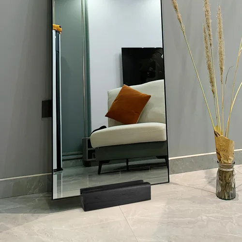 Miniatura 2 de Uonlytech Soporte de madera para espejo de piso, soporte antideslizante para espejo de habitación, soporte para dormitorio, sala de estar, baño