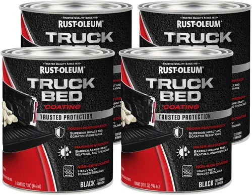 Miniatura 14 de Rust-Oleum 342668 - Revestimiento para caja de camioneta antióxido, 1 cuarto de galón, color negro