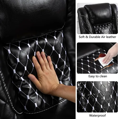 Miniatura 6 de JIKFRIMA Power Zero Gravity - Silla reclinable para adultos, de cuero transpirable, asiento de cine en casa ajustable con portavasos inteligentes