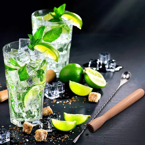 Miniatura 6 de Patelai Muddler - Bebidas de cóctel de madera de 7.8 pulgadas y cuchara de barra de 12 pulgadas, cuchara mezcladora en espiral de acero inoxidable