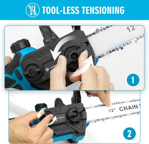 Miniatura 6 de Mini Chainsaw Cordless 6 Inch Electric Chainsaw pruning saw Battery Powered Handheld Portable Chain Saw With 2 Batteries/Automatic Oiler for Tree