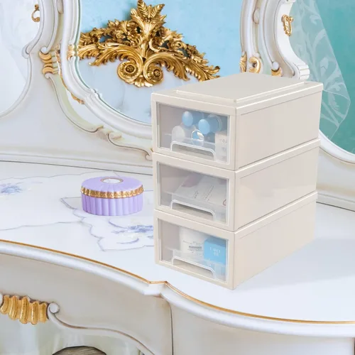 Miniatura 2 de Readsky Cajones de almacenamiento de plástico apilables de 6 cuartos de galón, unidad de cajón de plástico, 3 paquetes