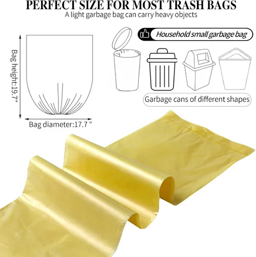 Miniatura 3 de 5 rollos de bolsas de basura pequeñas – 100 bolsas de basura pequeñas duraderas de 4 galones para el hogar, oficina, cocina, baño, dormitorio, forro