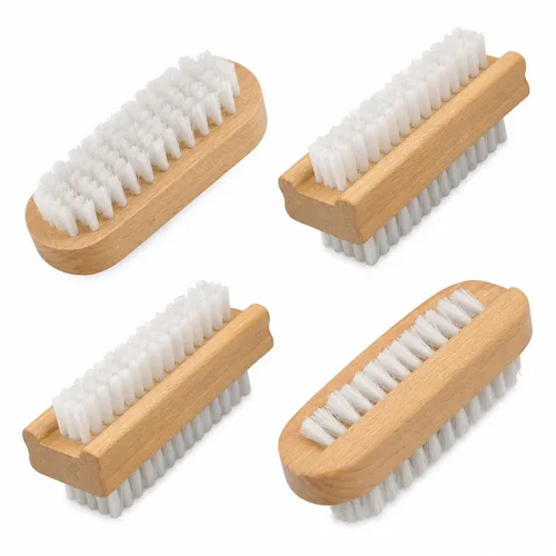 Miniatura 4 de 4 cepillos de uñas para uso diario, 4 tipos diferentes de cepillo de uñas con mango de plástico, cepillo de uñas para limpiar las uñas y pedicura