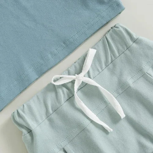 Miniatura 13 de Conjunto de camiseta de manga corta para bebé niño y niña, camiseta de manga corta, pantalones cortos casuales, ropa para recién nacidos, 6, 12, 18