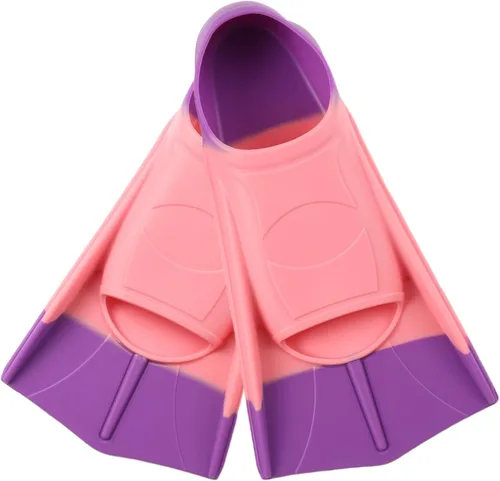 Aletas de natación para niños, aletas cortas para jóvenes, aletas de entrenamiento de natación para natación de regazo, para niños y niñas Arco