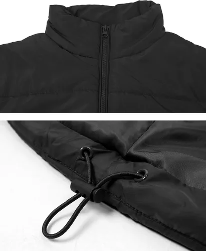 Miniatura 5 de APAFES Chaleco acolchado de invierno para mujer, ligero, cuello alto, manga corta, acolchado, con bolsillos