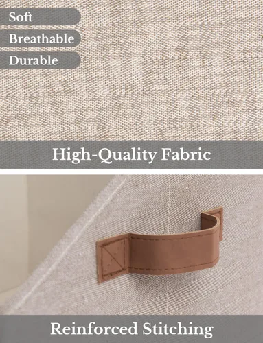 Miniatura 3 de StorageWorks - Contenedores de almacenamiento para armario, caja organizadora trapezoidal para estantes, contenedor de tela para ropa, cestas Marrón