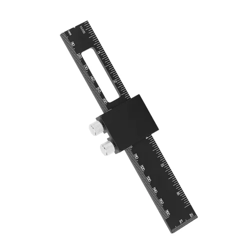 Miniatura 8 de Regla de carpintería, regla de tope deslizante de aleación de aluminio para medición de taller (6 pulgadas)
