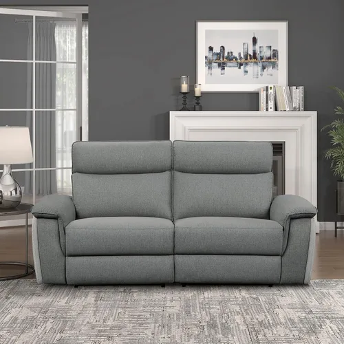 Miniatura 23 de Lexicon Raelynn Power - Sofá reclinable doble, color gris pardo gris topo