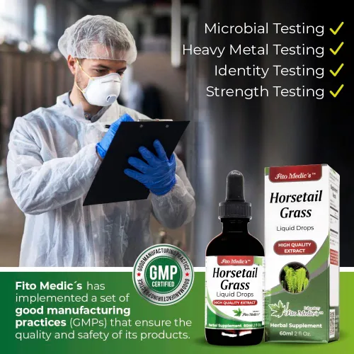 Miniatura 5 de FITO MEDIC'S Laboratorio - Cola de caballo, extracto de gotas líquidas, vegetariano, sin OMG, sin alcohol, líquido sin gluten, cola de caballo.