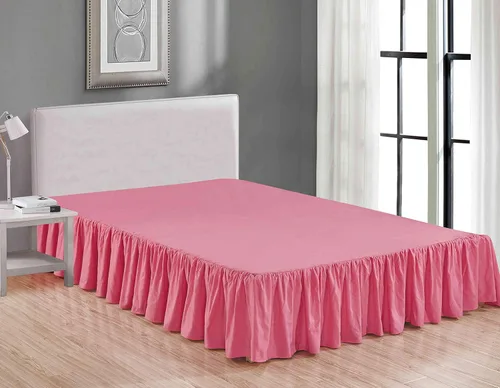 Miniatura 15 de Rodapié de tela de lujo de calidad de hotel para dormitorio, resistente al polvo, a las arrugas y a la decoloración, falda de cama de 14 pulgadas