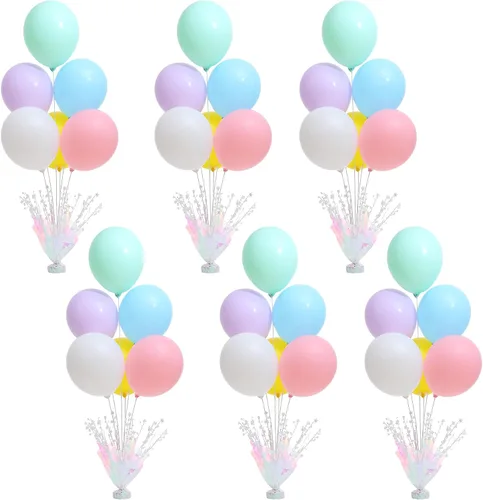 Miniatura 9 de 2 Juego de Globos de Mesa Negros con Spray de Aluminio para Centro de Mesa con Globos Negros y de Confeti, Kit de Soporte para Decoración de Mesa