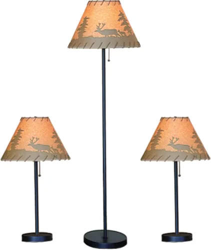 Miniatura 9 de Catalina Lighting 19910-000 Lámpara de pie rústica para cabaña, lámpara de pie, luz de sala de estar para cabina o hogar, bombilla LED no incluida