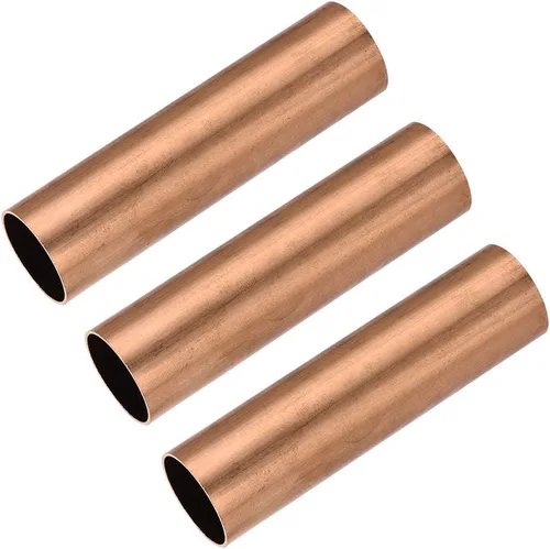 Miniatura 28 de uxcell Tubo redondo de cobre, 0.591 in OD 0.039 in espesor de pared 3.937 in longitud tubo recto tubo 3 piezas