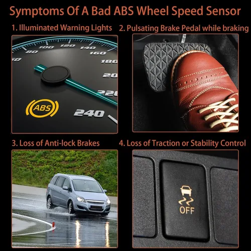 Miniatura 3 de Sensor de velocidad de rueda ABS delantero izquierdo lado del conductor compatible con modelos seleccionados Acura/Honda, MDX 2007-2013, ZDX