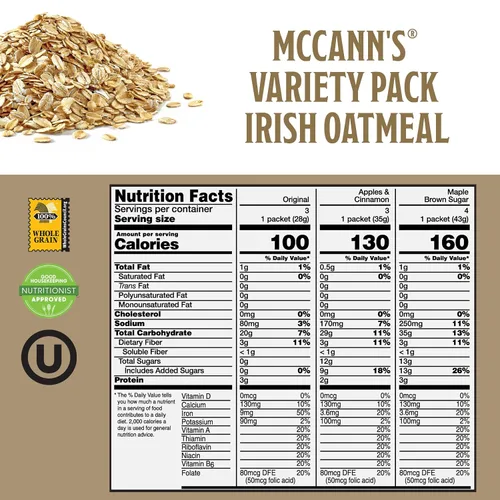Miniatura 2 de McCann's Avena instantánea irlandesa, paquete de variedad de tres sabores, 10 paquetes
