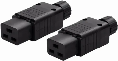 Paquete de 2 conectores de alimentación rewirables hembra IEC 320 C19, 16A 250 V CA, enchufe de alimentación DIY sin soldadura, receptáculo IEC C19