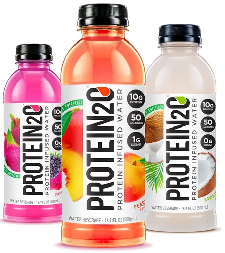 Miniatura 6 de Protein2o Paquete variado de agua con infusión de proteína de suero de leche y energía (botella de 16.9 onzas)