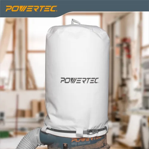 Miniatura 2 de POWERTEC 70333 Bolsa colectora de polvo, 21 x 31 pulgadas, filtro de 1 micrón, para JET, Grizzly, Shop Fox, Wen, Harbor Freight y POWERTEC DC-1512