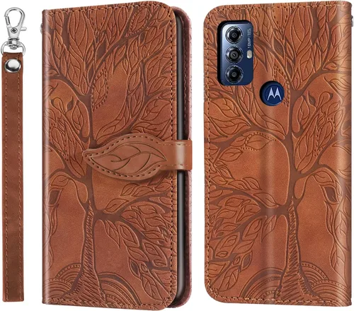 Miniatura 24 de Funda tipo cartera con tapa para Motorola Moto G Stylus 5G 2023, piel sintética, oro rosa, tarjetero y cierre magnético, función atril