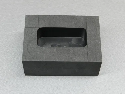 Miniatura 6 de Kit de fusión mecanizado de molde de lingote de grafito de 8.82 oz para verter barra de pan dorado y plata (12E)