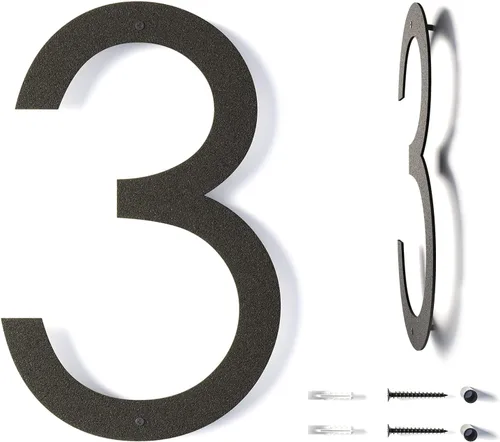 Miniatura 17 de Números de casa flotantes modernos de 12 pulgadas para exteriores Números de casa de metal grandes para exteriores Números de dirección de casa