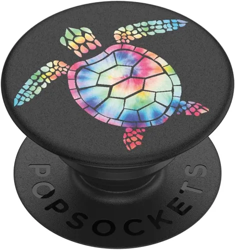 PopSockets - Agarre para teléfono con soporte expandible, agarre adhesivo, tortuga psicodélica Tortuga Pysch