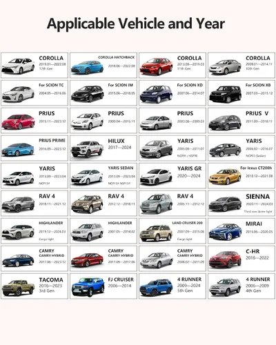 Miniatura 6 de Tablero de luz LED amarillo cálido de 4500 K, accesorio de iluminación interior, para Lexus CT200h, Scion TC XD XB IM, Toyota Prius, Mirai, Hilux