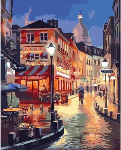 Miniatura 27 de QUITEDEW Pintura por números para adultos, pintura de cascada de montaña por números, kits de pintura de paisaje natural por números, adecuado